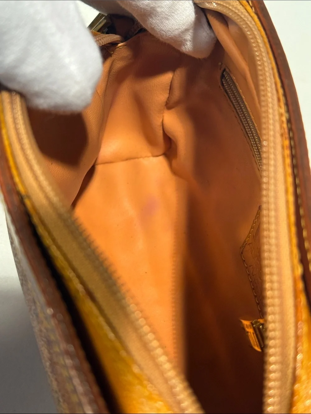 Alviero Martini Brown Map-Print Leather Messenger Bag